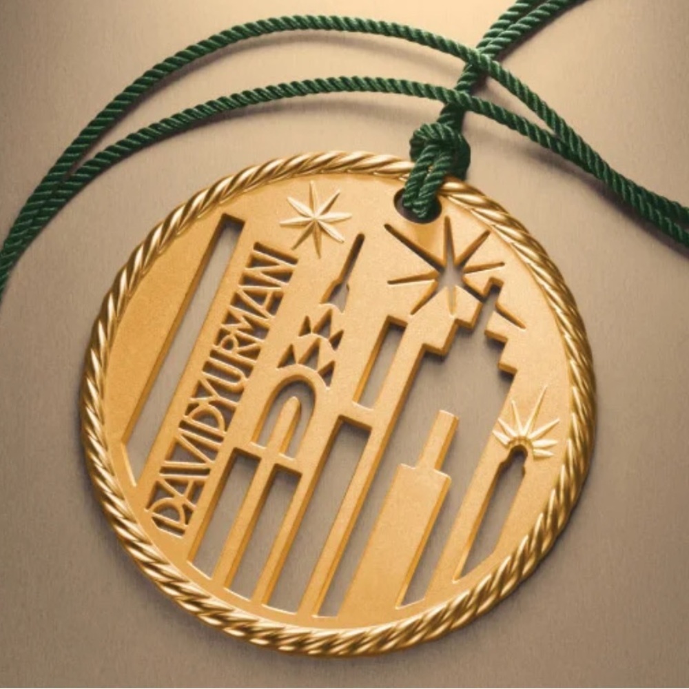 David Yurman Gold Medalallion Christmas Ornament (NYC Skyline) - 2024 Ornament